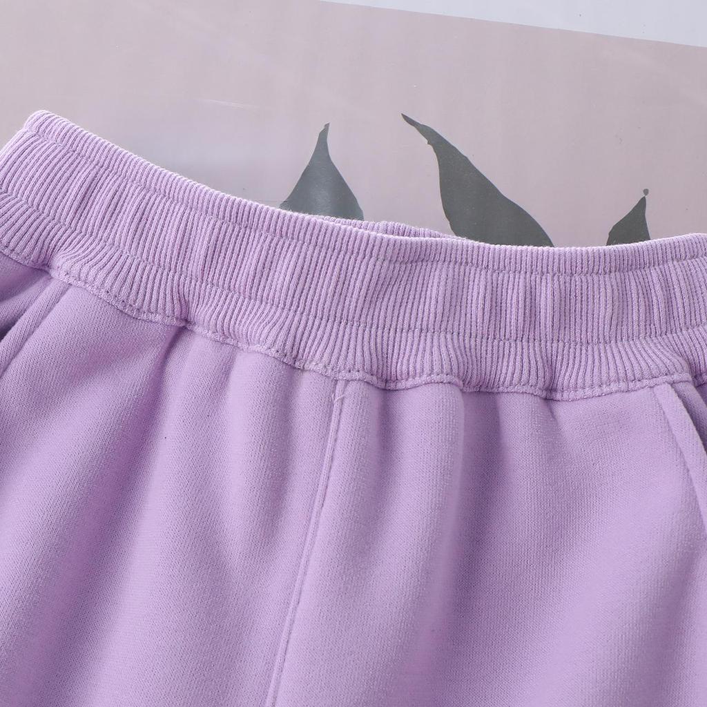 2025 Winter Girls' Cartoon Fleece-Lined Pull-On Pants - Kids' Autumn/Winter Casual One-Piece Pants