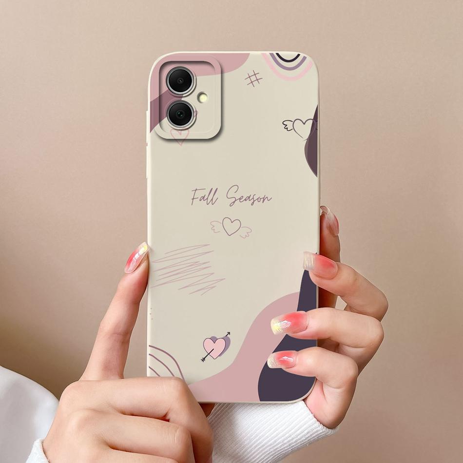 For Samsung Galaxy A05 A05S Phone Cases Simple Unique Soft Liquid Silicone Camera Protection Back Cover For Samsung A 05 Funda