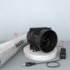 Compact and Portable Fume Extractor Fan with Duct Pipe and Ventilation Tubing for Kitchen and Bathroom Use - USB Powered