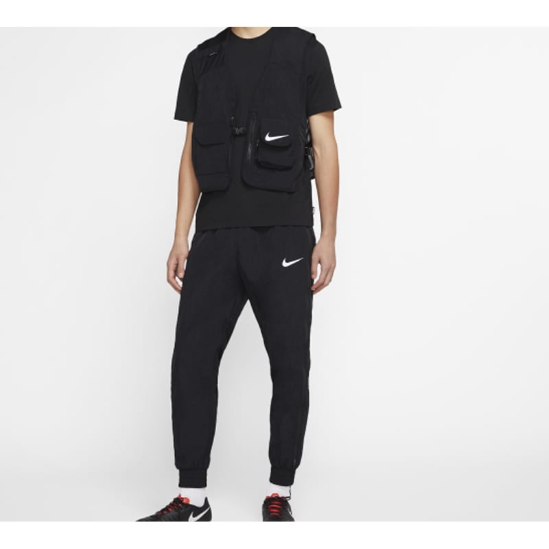 Nike Vests Men's Black Collarless Moderate Urban Techwear CK9975-010