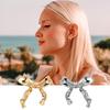 Bow Stud Earrings Versatile Stud Earrings with Ribbon Shape Charming Shining Earrings Plated with 14K Gold for Dating Gathering