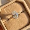 925 Silber Zirkon Wunderschöne Glänzende Ovale Steinringe für Damen Geschenk Verlobung Hochzeit Luxus Hohe Qualität Feiner Schmuck