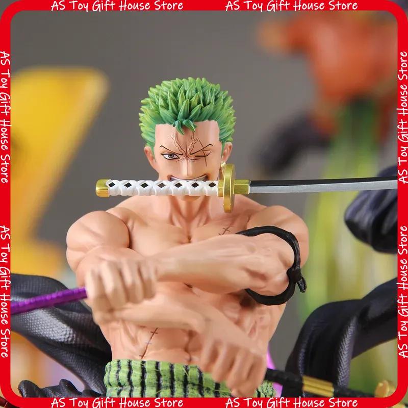 Jt One Piece Roronoa Zoro Enraged Anime Figure Pvc Statue Collection Model Room Decoration For Anime Collectors Holiday Gift