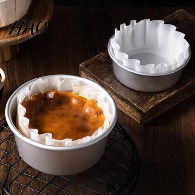 Bakeware Accessories for Home Kitchen 50 Pcs Basque Burnt Cheesecake Paper Liners, Pre Folded Non Stick Parchment Baking Cups Easy Release Cakes 4/6/8