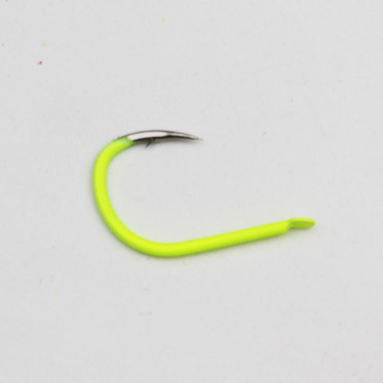 Fluorescent Yellow Barbed Iseama Carp Fishing Hooks