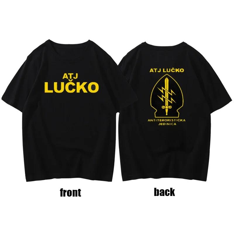 Custom Printed Shirts Men Two Sides Croatian Counter Terrorism Special Unit Force Crocop Gift Breathable Koszulki Street Fashion