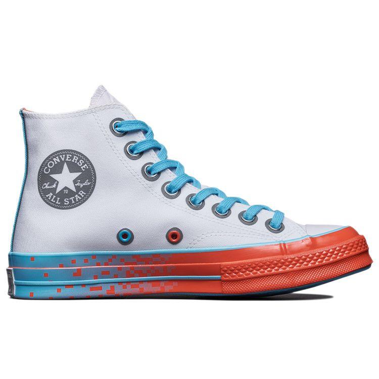 Converse 1970s Chuck Taylor All Star Trendy Comfortable Versatile High-Top Canvas Shoes Unisex Sneakers White Blue Brick-Red 171934C