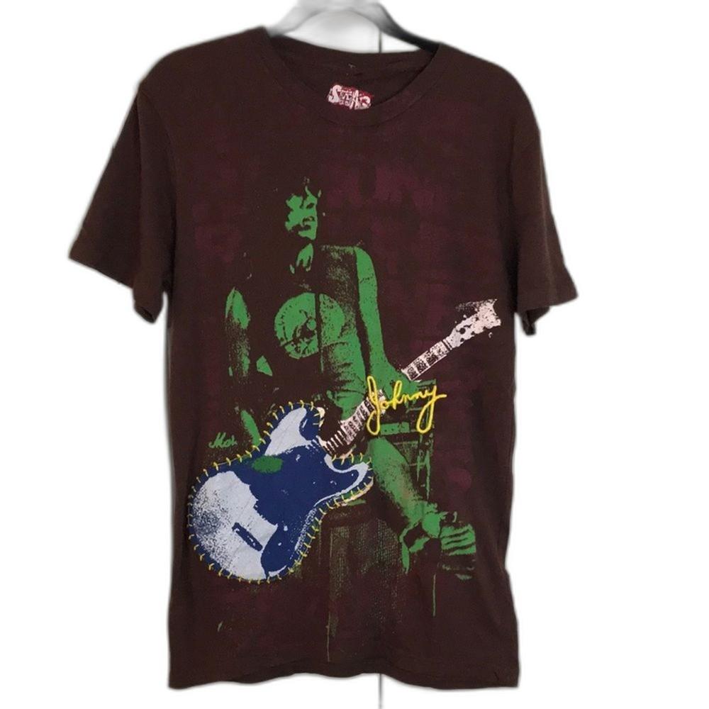 Johnny Ramone * THE RAMONES * Embroidered Graphic TShirt NWT Unisex T-Shirt XXL