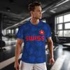 Swiss Switzerland SUISSE Soccer Football Tshirt Print 3D Flag National JERSEY CHEER Training Round Neck Unisex Men Women Sport Short Sleeve Uniform