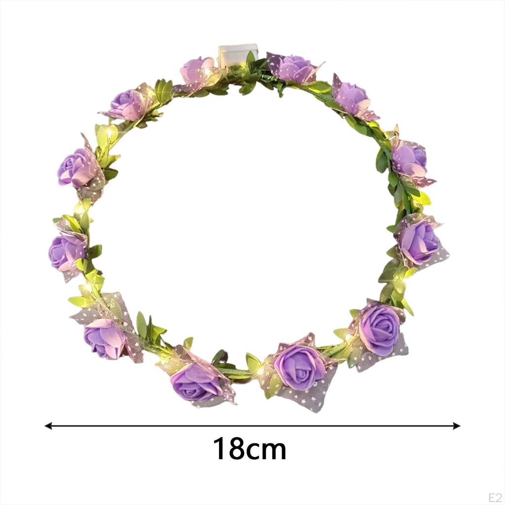 Flower Headband Creative LED Floral for Dressing Up Night Market