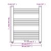 Radiateur Sèche-Serviettes Vertical pour Salle de Bain 500x764mm 140841