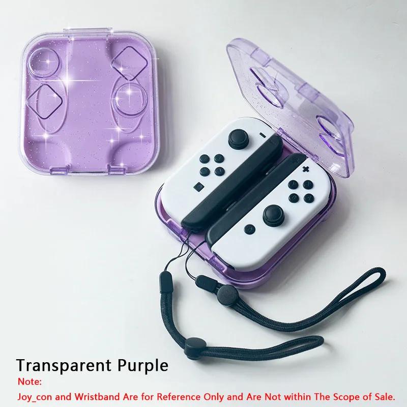 For Nintendo Switch/OLED Joy-con Storage Case Portable Dust-Proof Protective Box PC Transparent Shell with Magnetic Closure