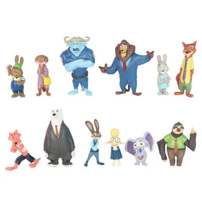 12 Stück/Set Zootopia Zootropolis Judy Hopps Nick Wilde Cartoon Film Actionfigur Spielzeug Sammlung Modell Niedliche Puppe Geschenk Dekoration