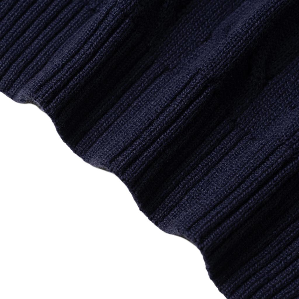 Polo Ralph Lauren Logo Solid Color Cable Knit Sweater Men sweater Navy-Blue MNPOSWE16810181-B82