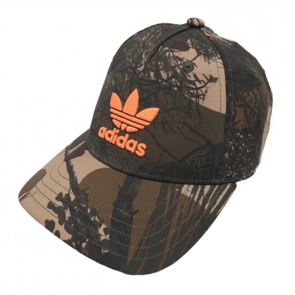 Used [Good Condition] Adidas Originals Cap Khaki x Beige All Over Pattern 3D Logo Free Size (57-60cm) Golf Wear adidas
