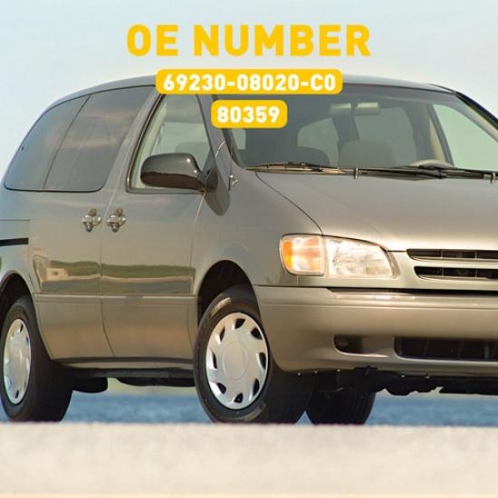 Rear Sliding Beige Door Handle Passenger Or Driver Side For Sienna Toyota 98-03