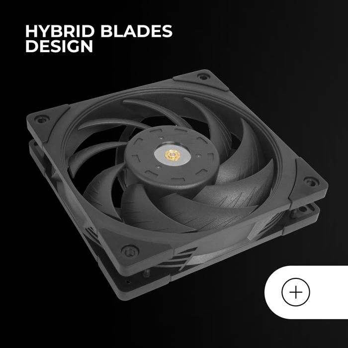 Ventilateur - MF-NC - 120 mm - Ultra-silencieux - Pales hybrides - Technologie PWM