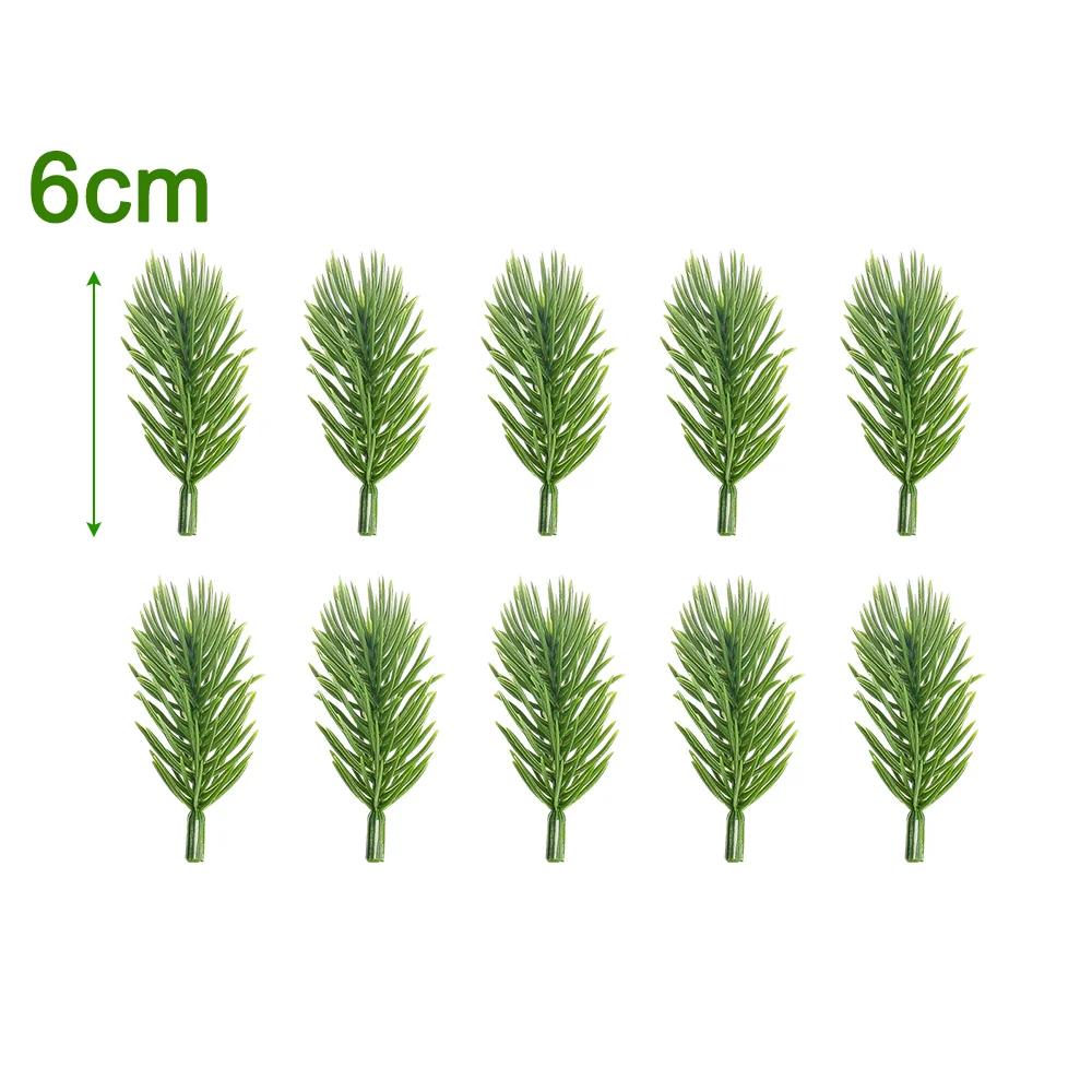 Mini Artificial Pine Needle Branches DIY Green Snow Pine Branch Fake Plants Christmas Tree Ornament Wreath Home Decor Wholesale