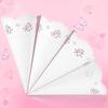 50 Pcs Paper Confetti Cones Wedding White Paper Tapers Hollow Print Cone for Party Petal Small Bouquet White Paper Cones for Candy Buffet