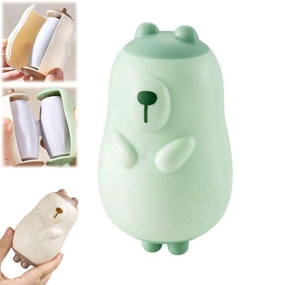 Cute Bear Washable Lint Remover Portable Dust Removal Lint Roller Reusable Lint Hair Remover