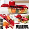 6 In 1 Vegetable Slicer and Cutter with Steel Blade Slicer Potato Peeler Carrot Grater Dicer Portable Accessories Kitchen Tools