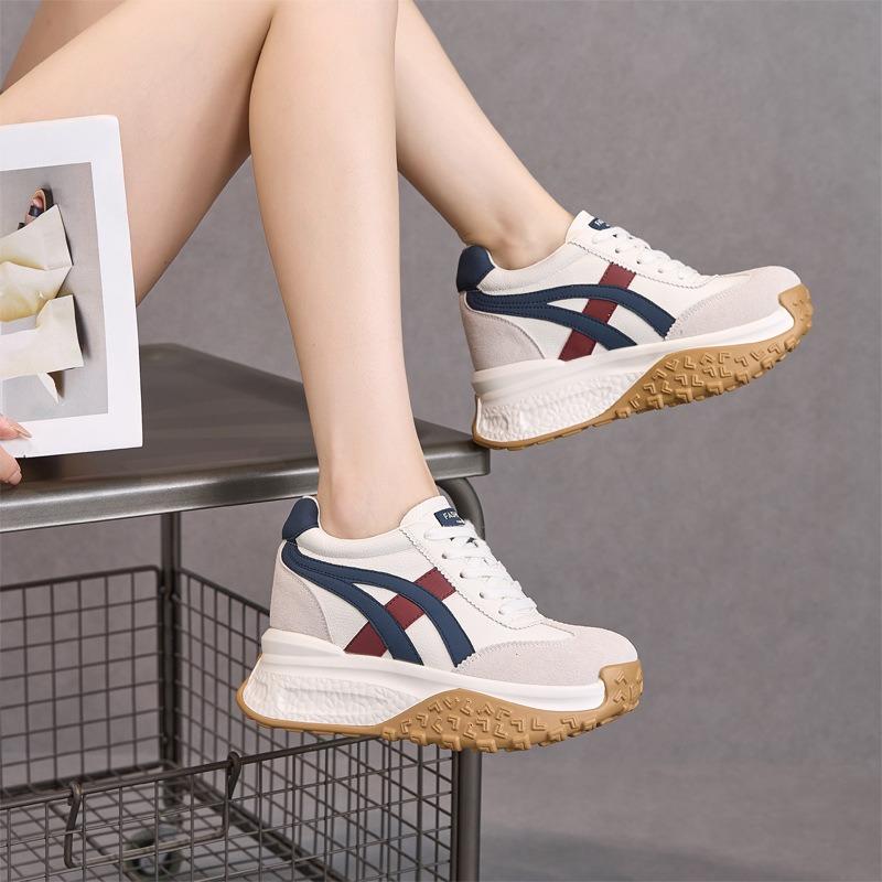 Cm Thick-soled Inner Height-increasing Dad Shoes Women's Autumn Casual Fashion Cashmere Forrest Gump Shoes Popular Sports Women's Shoes