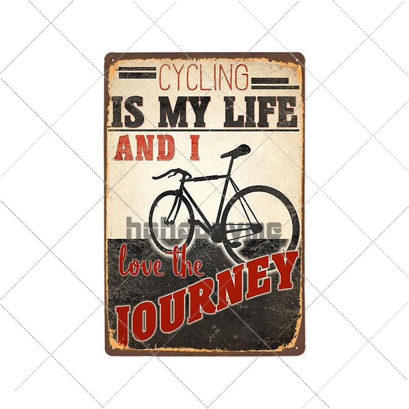 Segni Metallici Bici Vintage Poster Retro Bici da Ciclismo Decorazione Bar Pub Club Shabby Chic Pittura Artistica da Parete Targhetta 20x30cm