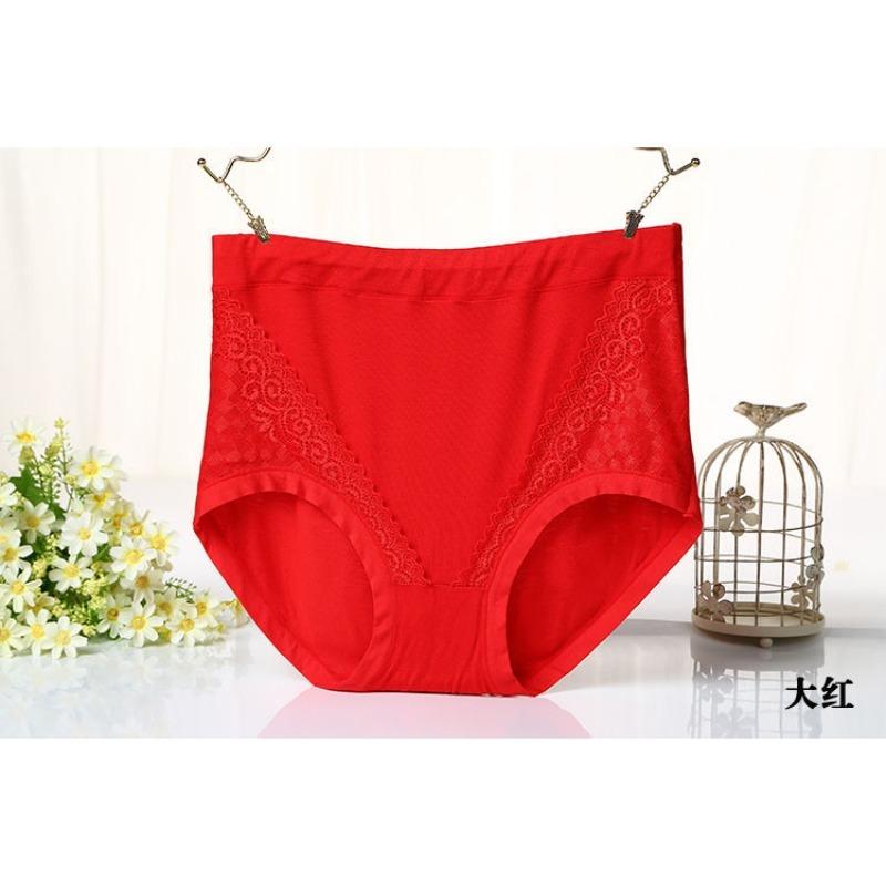 Big Size Lady Spring and Autumn Belly High Waist Middle Aged Mother Briefs
