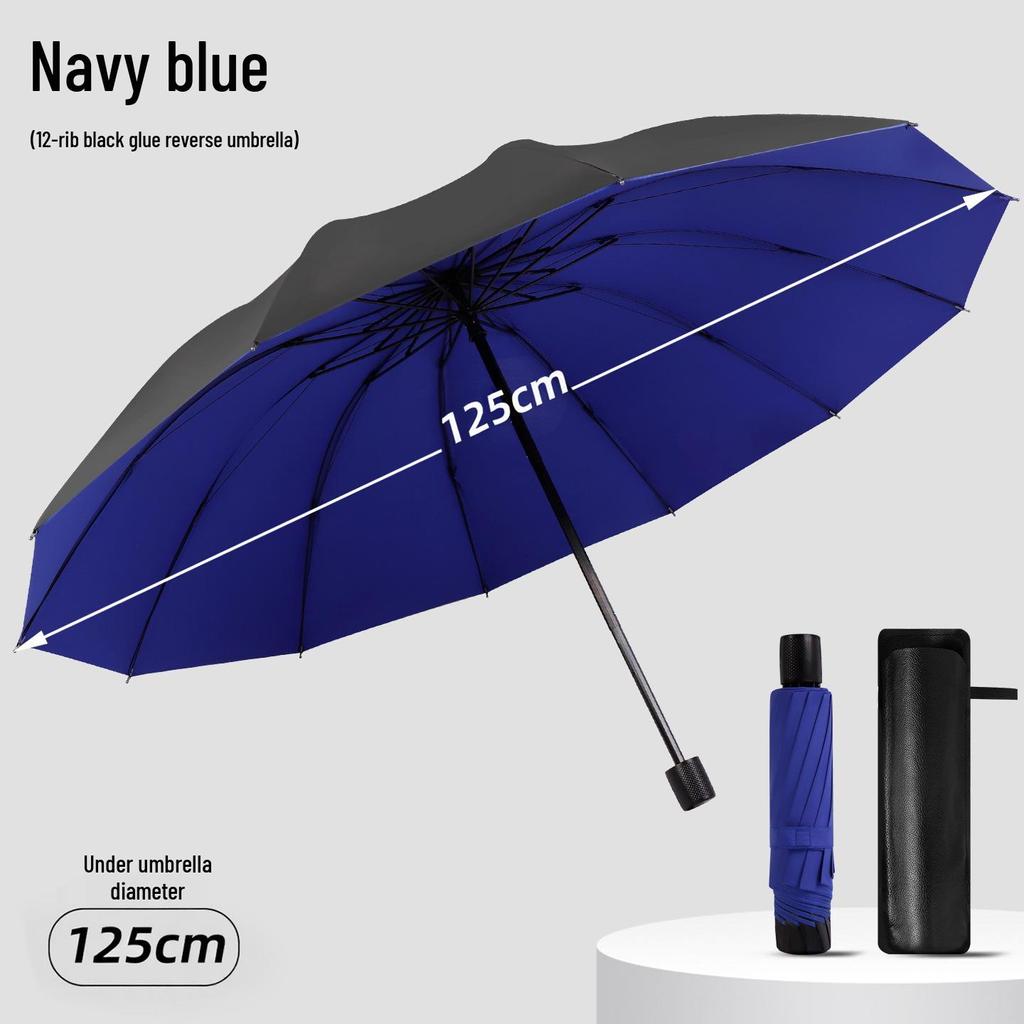 Extra Large Stormproof Folding Umbrella for Men - Reinforced and Extra Thick