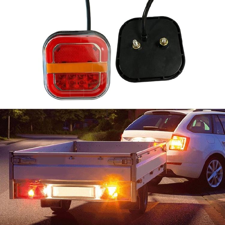 2pcs Trailer LED Tail Indicator Number Plate Light Rear Reverse Brake Stop Lamp