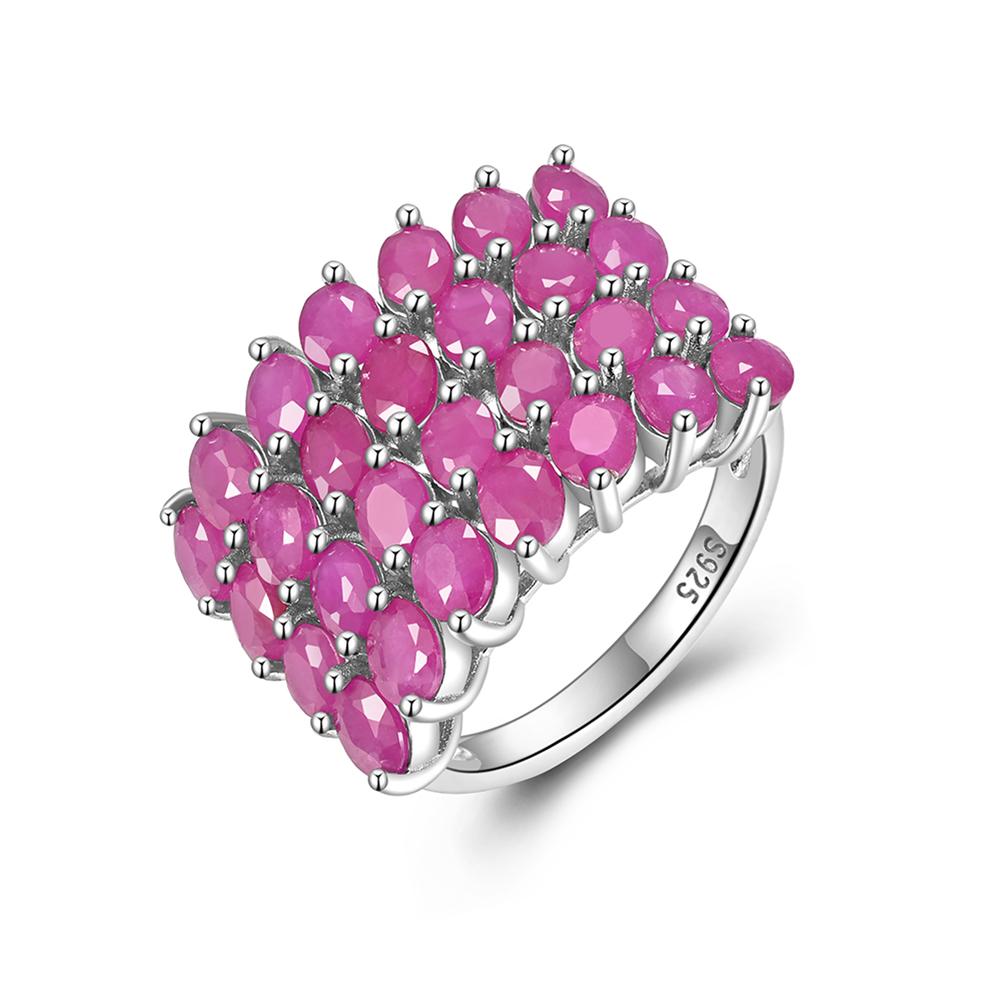 

TBJ, Роскошный дизайн Женское большое кольцо с натуральным рубином из стерлингового серебра 925 пробы, 6,78 карата, овальный драгоценный камень, изысканное ювелирное украшение для помолвки для девушки US RING SIZE:8# красный