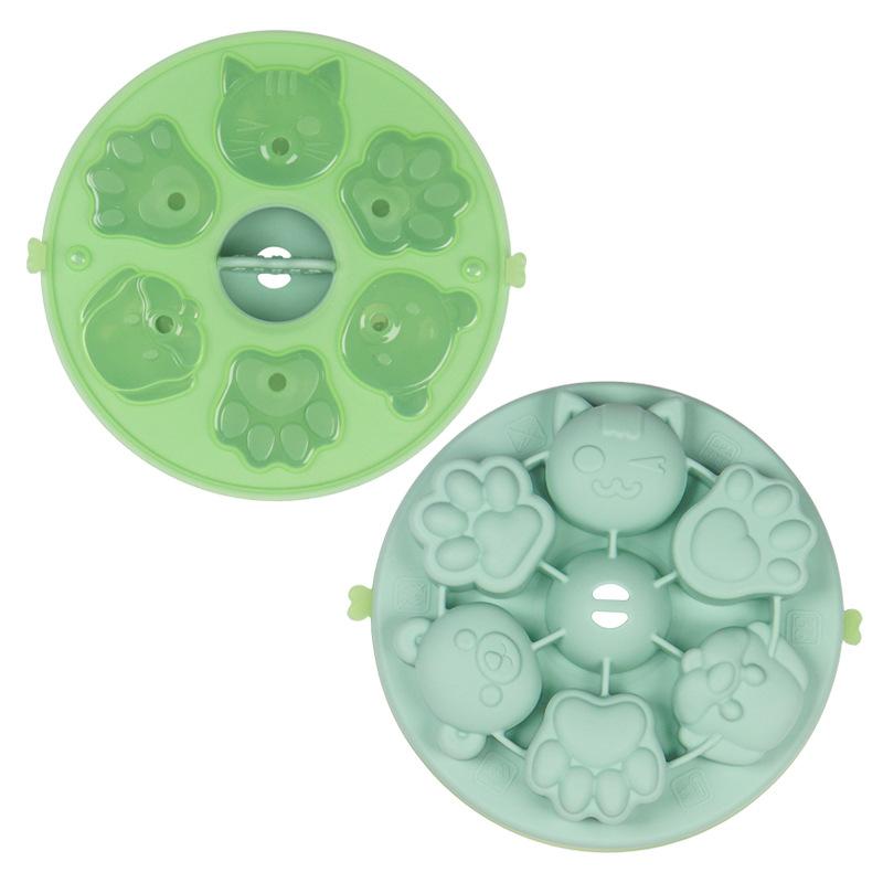 New baby complementary food steamed cake mold food grade silicone cartoon bear kitten puppy custard ice cream cake mold