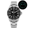 Watchdives WD5513B Automatic Watch PT5000 200M Diver Top Hat Bubble Sapphire 316L Steel Luminous Aluminum alloy bezel Men Watch