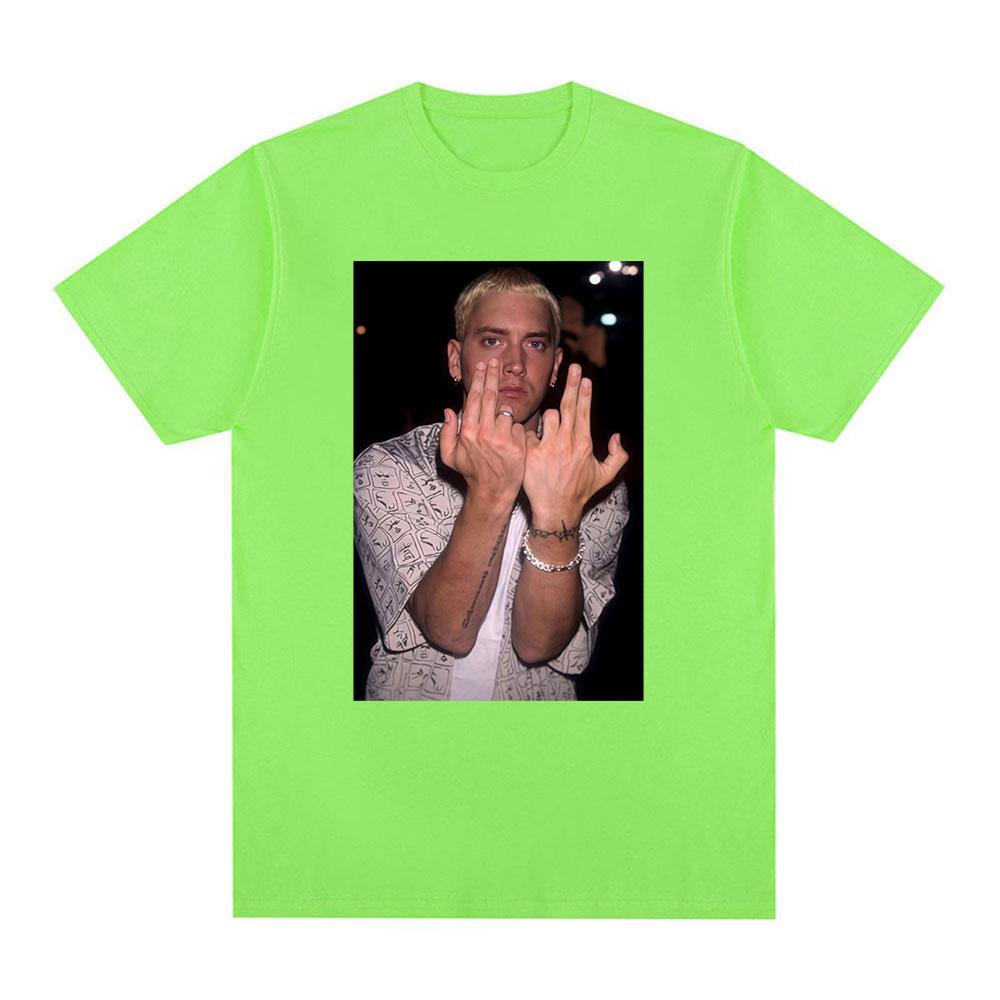 

Rapper Eminem Gesture Graphic Tshirt Mens Women Hip Hop Fashion Short Sleeve Tshirts Summer Cotton Casual T Shirt Streetwear XXXL