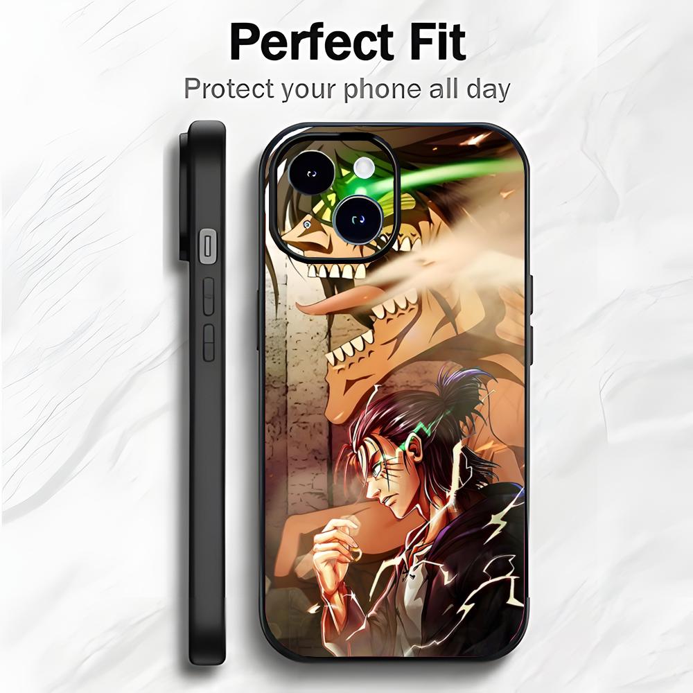 Dark Japanese Anime A-Attack On Titan Phone Case Phone Case Soft Packaging Lightweight For iPhone17 16 15 14 13ProMax