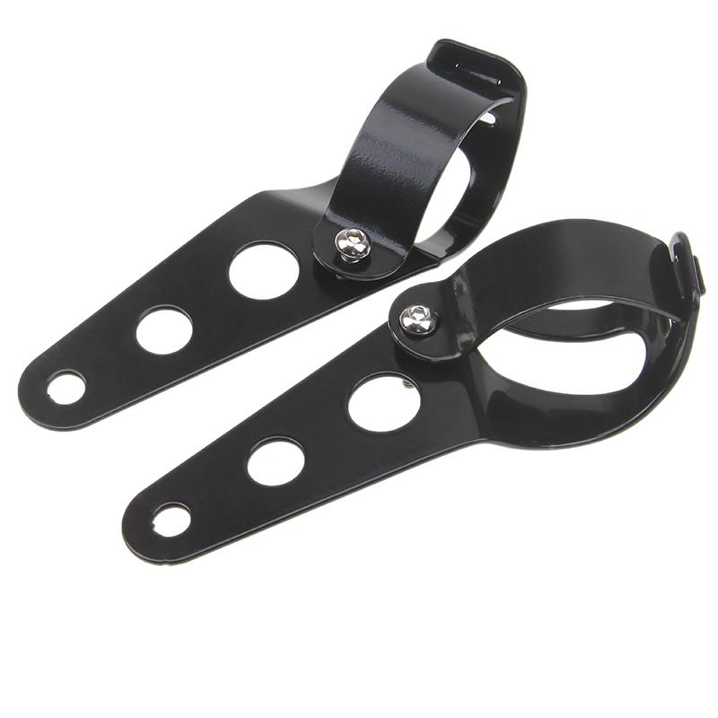 Universal Motorcycle Headlight Mount Bracket 3 Hole Adjustable 28-45mm Headlamp Holder Clamp for Bobber Cafe Racer Chopper ATV