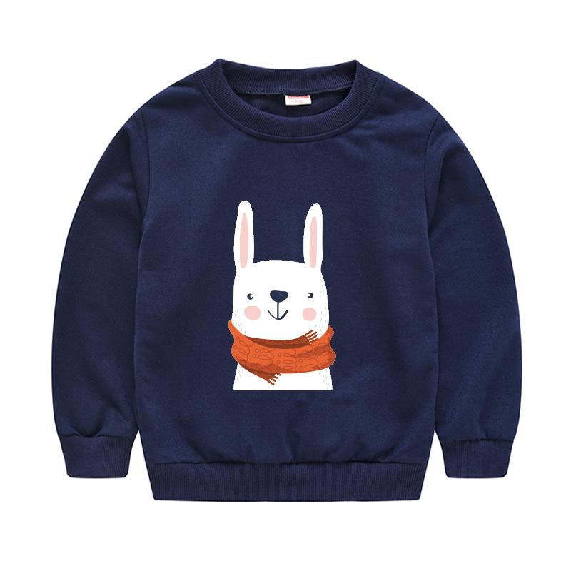 

Детский новогодний красный свитер-пуловер с милым мультяшным аватаром, круглый вырез, рубашка, топы 90cm