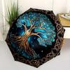 "Enchanted Tree of Life Wall Art: Mystical Celtic Design for Home Decor" Umbrella, Portable 3 Fold Compact Umbrella for Men & Women,S67