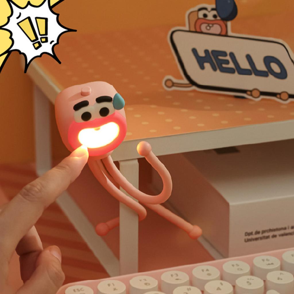 Neue Mini-Oktopus-Nachtlampe, tragbare und verstellbare Tischlampe – einfach zu montieren, lustiges Schreibtischspielzeug mit Tentakeln