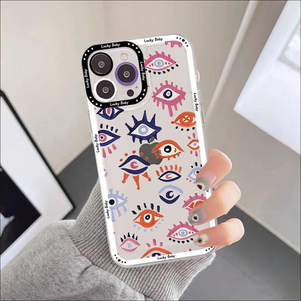 Funny Turkish Lucky Blue Evil Eye Phone Case For iPhone 11 12 13 mini pro XS MAX 8 7 6 6S Plus X 5S SE 2020 XR clear case