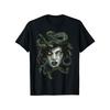 Men's Greek Mythology Medusa T-Shirt - Greek Goddess with Snake Hair Print, 180g Soft Breathable Retro Loose Fit Short Sleeve