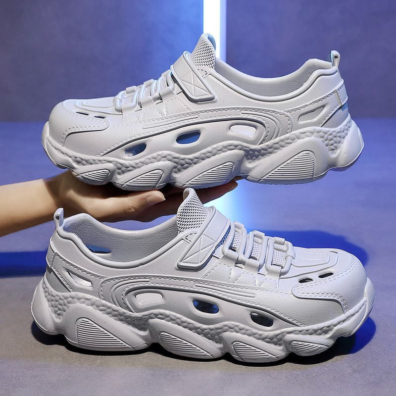 

Мужские летние уличные туфли с отверстиями, сандалии на толстой подошве, нескользящие, дезодорирующие, дышащие, пляжные спортивные тапочки для мужчин 44 standard code (inner length 270MM)