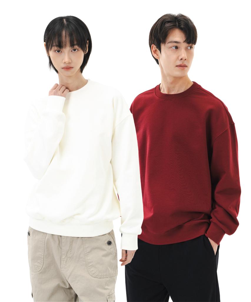 Leukeoseuteom [2Pack] The Essential Oversized Sweatshirt (7 Colors) (D Type)