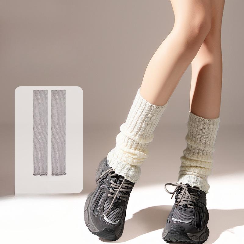 Female Autumn and Winter Warm Leg Warmers Knitted Calf Pile Pile Sock