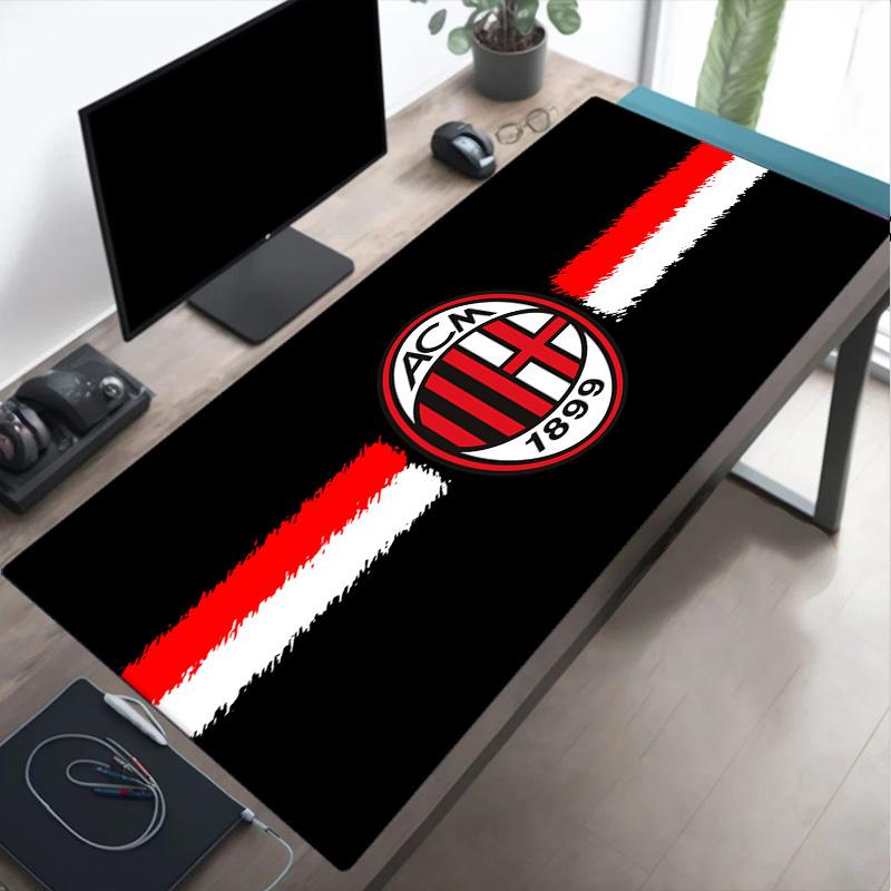 Tappetino per mouse con stemma AC Milan, Tappetino per mouse, Tappetino per mouse da gioco, Tappetino per tastiera, Decorazione per scrivania per computer portatile, Regalo per tifosi, Regalo di compleanno