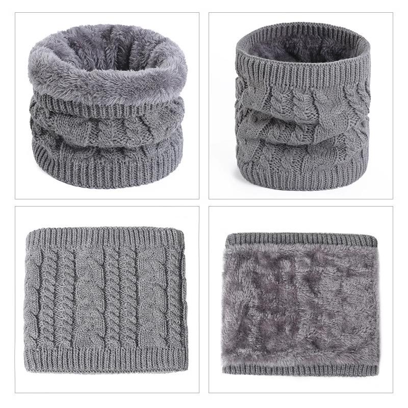 Thick Knit Fleece-Lined Snood: Winter Neck Warmer for Outdoor Cycling