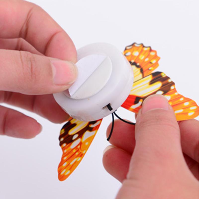 Random Color Plastic Toys LED Colorful Butterfly for Children Bedroom Night Light