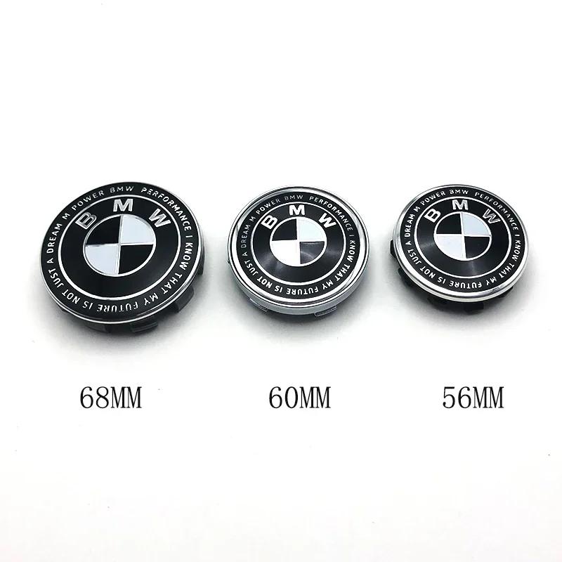 4 Stück 56/60/68 mm Radnabenkappen für BMW E36 E39 E46 E60 E90 E90 F01 F30 E93 G01 G20 G21 G30 G11 F15 X5 X3