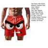 Men Shorts Elastic Waist Tie Cartoon 3D Printed Casual Shorts with Pockets Loose Fit Lightweight Breathable Beach Vacation Sports Shorts