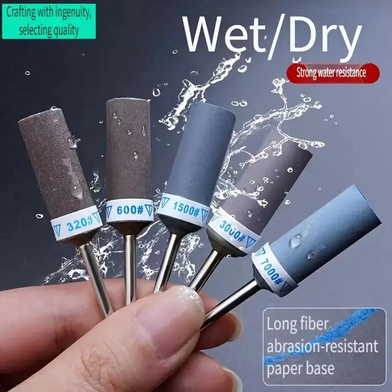 1Pc/3Pcs Cylinder Sandpaper Rod Sanding Belt Sandpaper Grinding Polishing Wheel Electric Drill Accessories With 2.35mm Mandrel